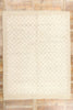 9 x 12 Modern Beige Checkered Moroccan Rug 81071