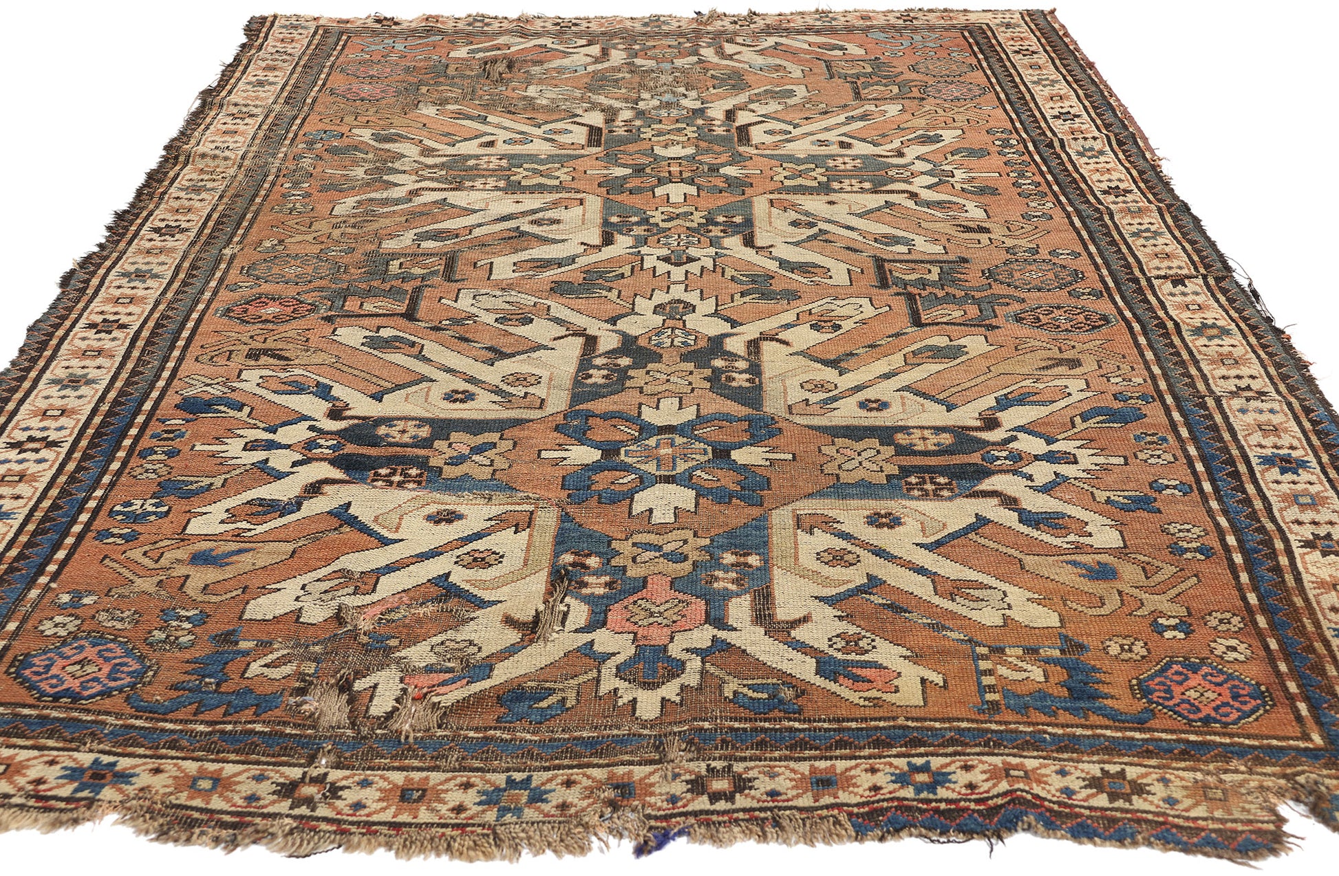 5 x 8 Antique Caucasian Chelaberd Karabagh Rug 78779
