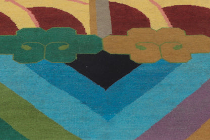 10 x 13 Chinese Art Deco Dragon Rug 30819