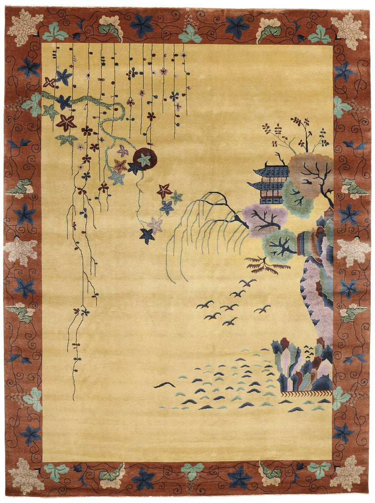 10 x 13 Modern Chinese Art Deco Pictorial Rug 31319