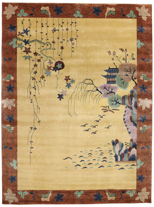 10 x 13 Modern Chinese Art Deco Pictorial Rug 31319