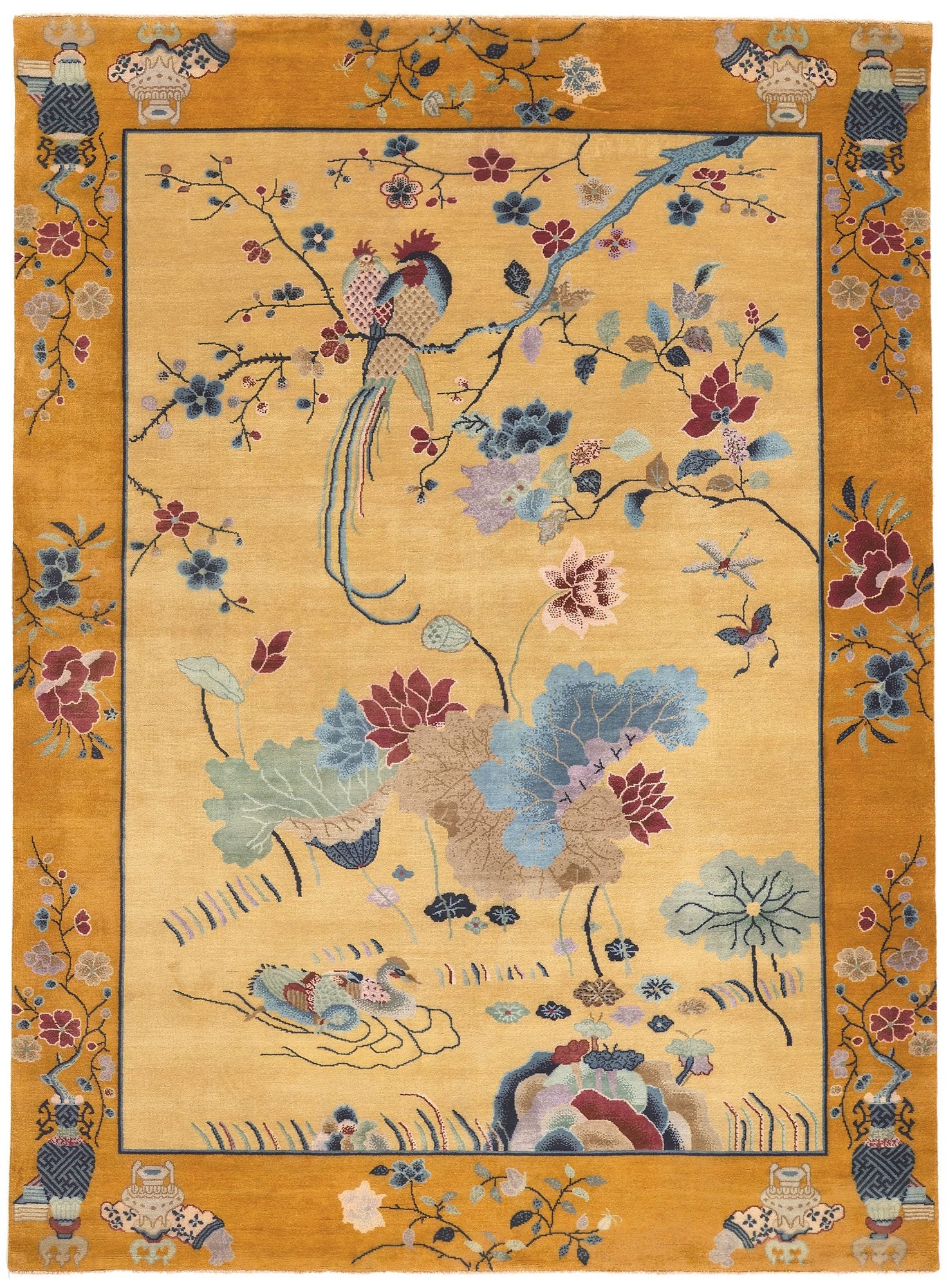 8 x 11 Chinese Art Deco Pictorial Rug 30973