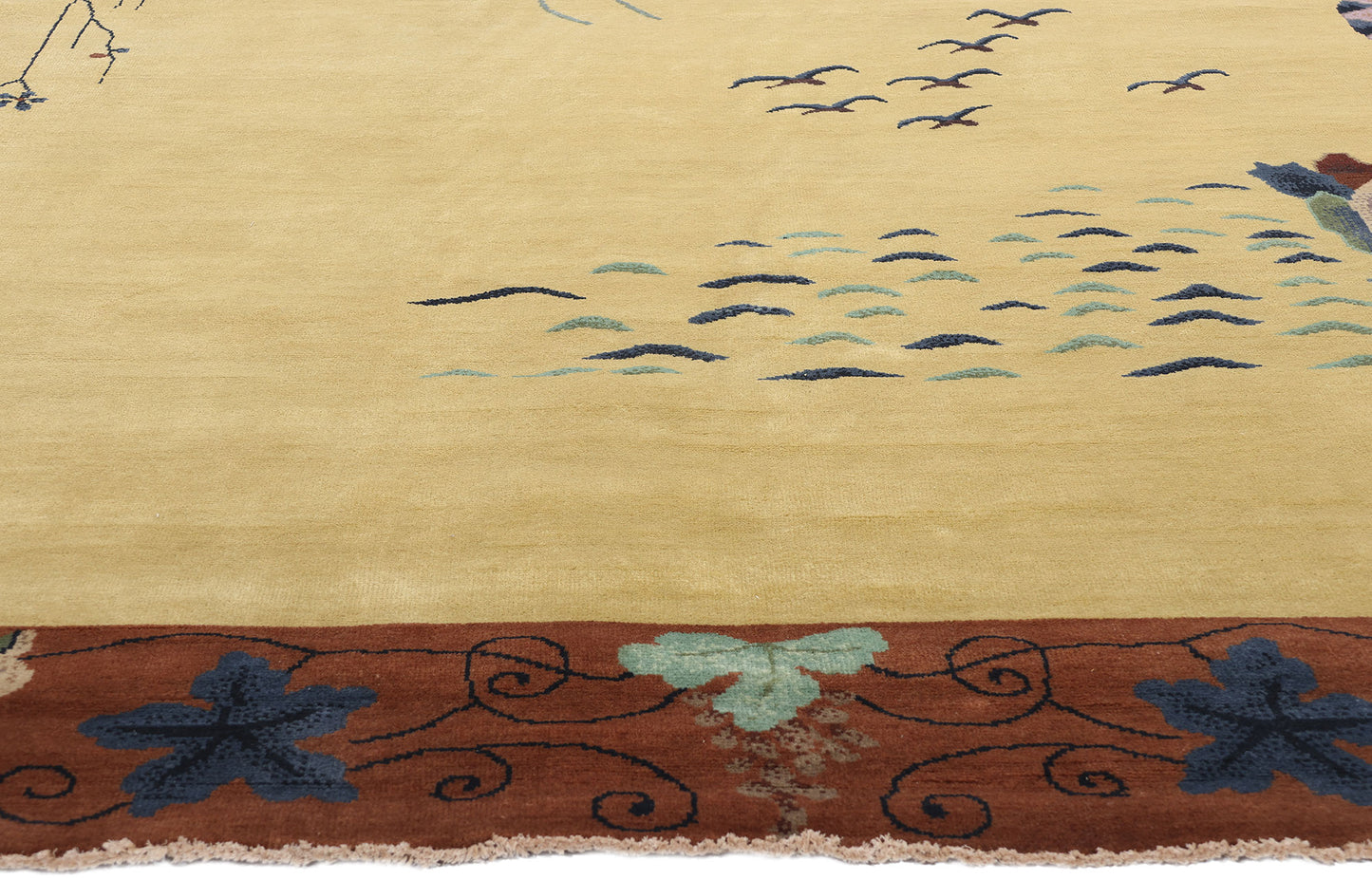 9 x 12 Modern Chinese Art Deco Pictorial Rug 31320