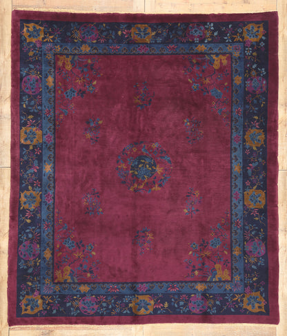 8 x 9 Antique Chinese Art Deco Rug 77189