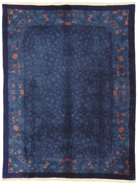 9 x 12 Antique Chinese Art Deco Rug 77196