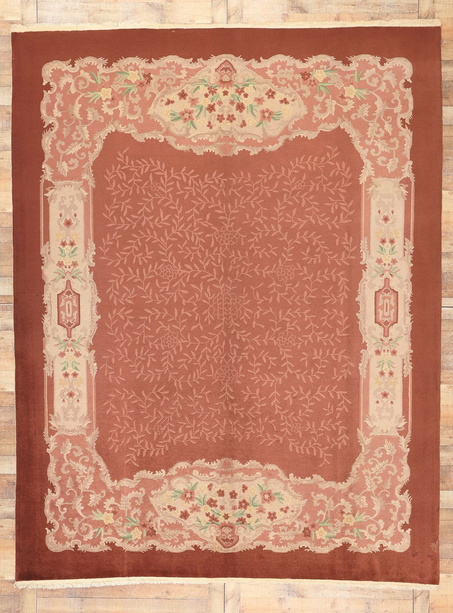 9 x 12 Antique Chinese Art Deco Rug 70603
