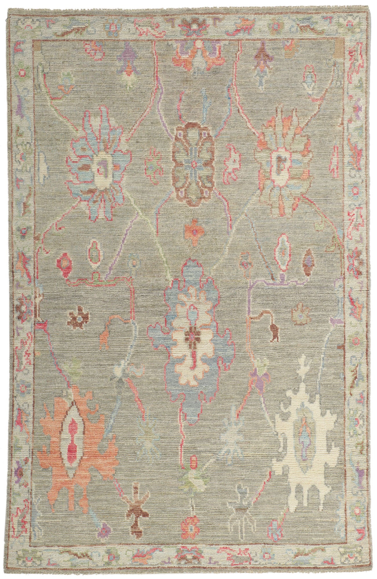 3 x 5 Colorful Oushak Rug 80851