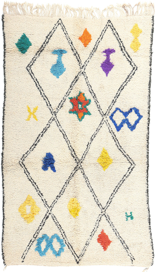 6 x 10 Colorful Moroccan Azilal Rug 21040