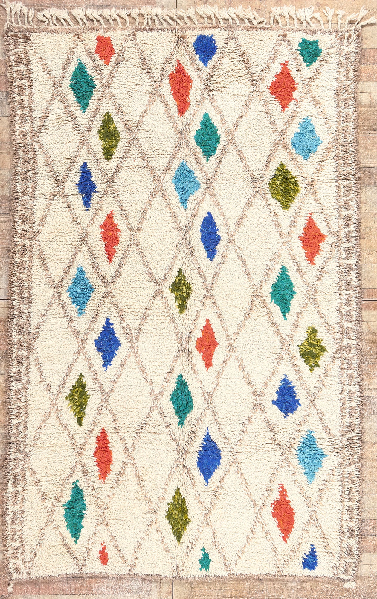6 x 9 Colorful Moroccan Azilal Rug 21041