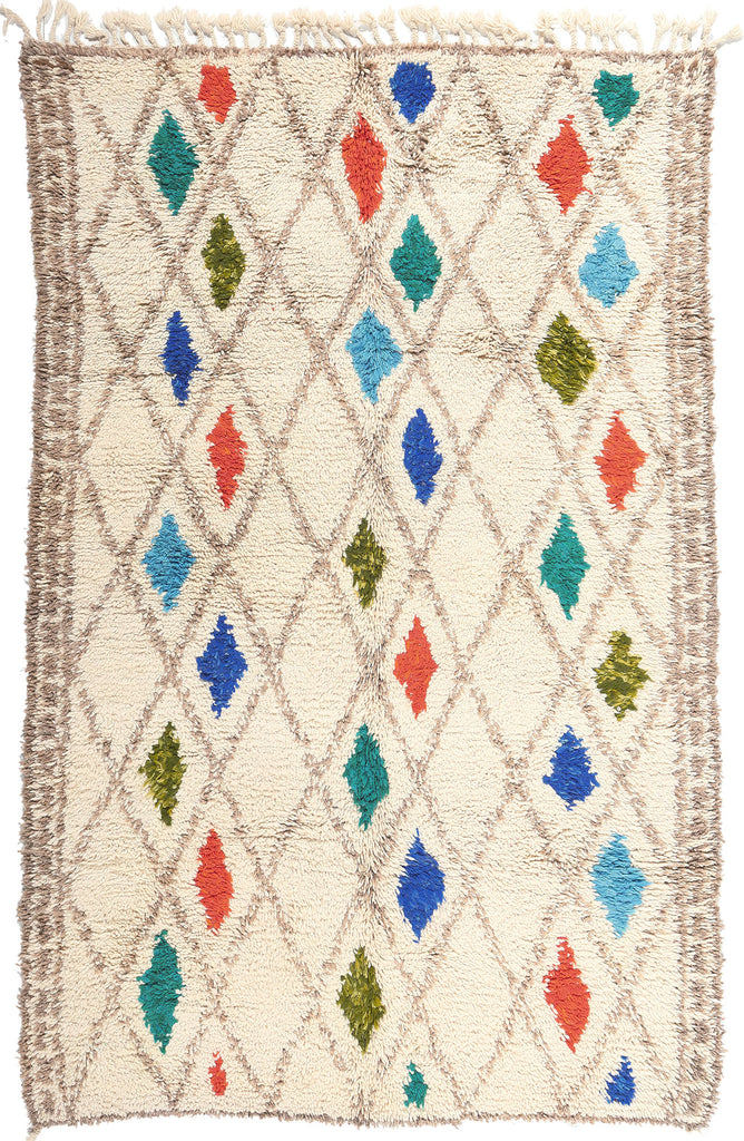 6 x 9 Colorful Moroccan Azilal Rug 21041