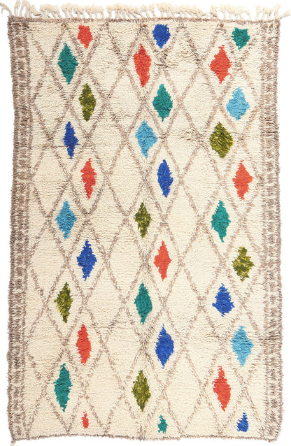 6 x 9 Colorful Moroccan Azilal Rug 21041