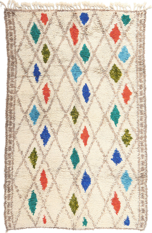 6 x 9 Colorful Moroccan Azilal Rug 21041