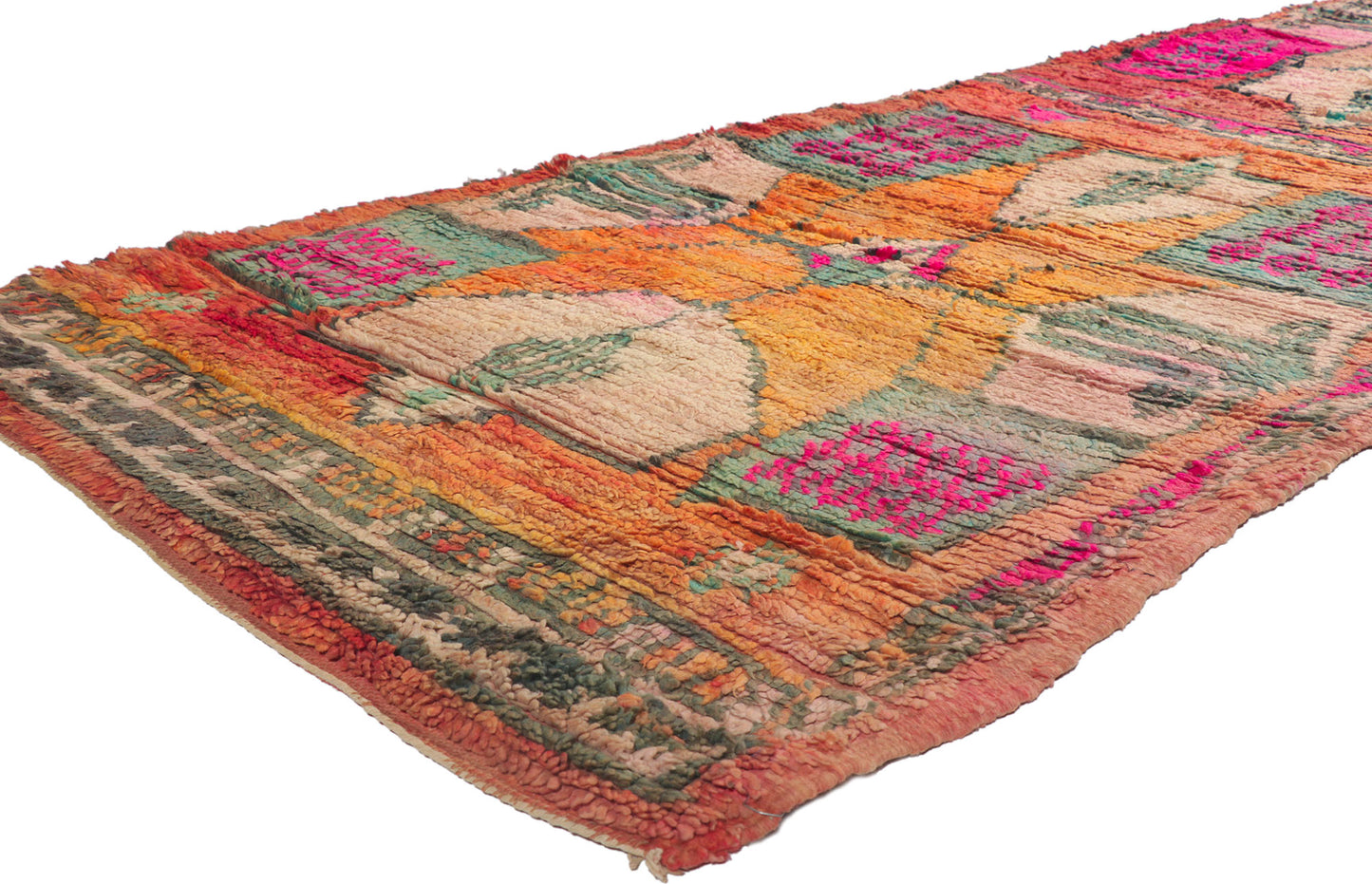 4 x 15 Vintage Boujad Moroccan Runner 21465