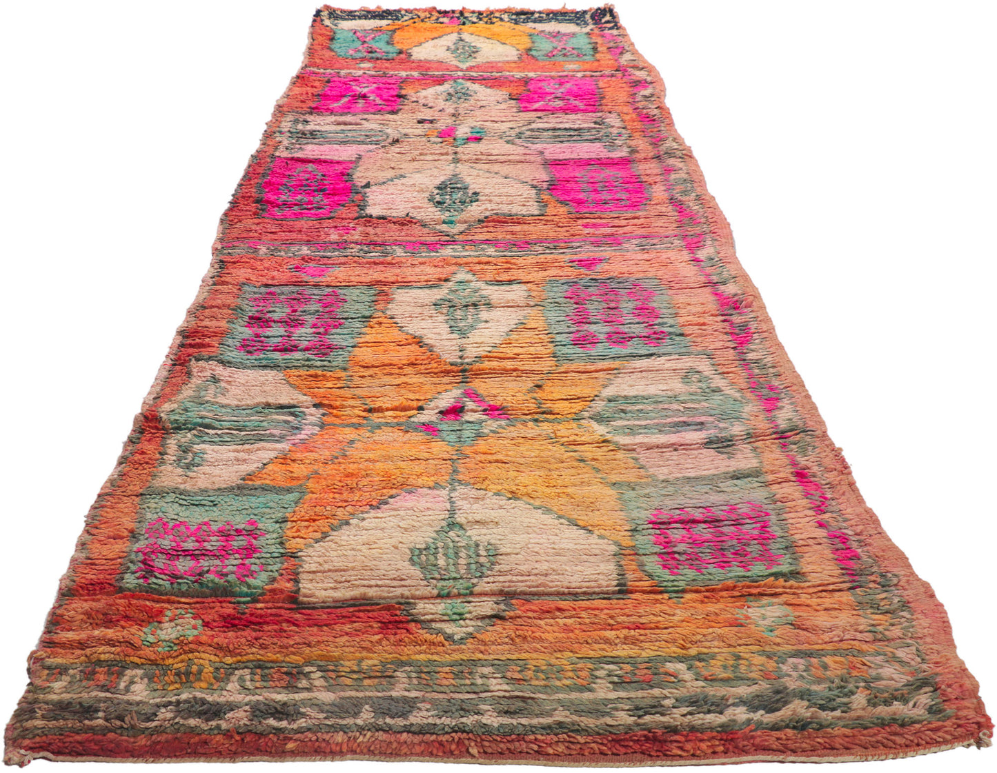 4 x 15 Vintage Boujad Moroccan Runner 21465