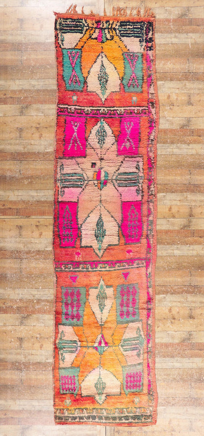 4 x 15 Vintage Boujad Moroccan Runner 21465