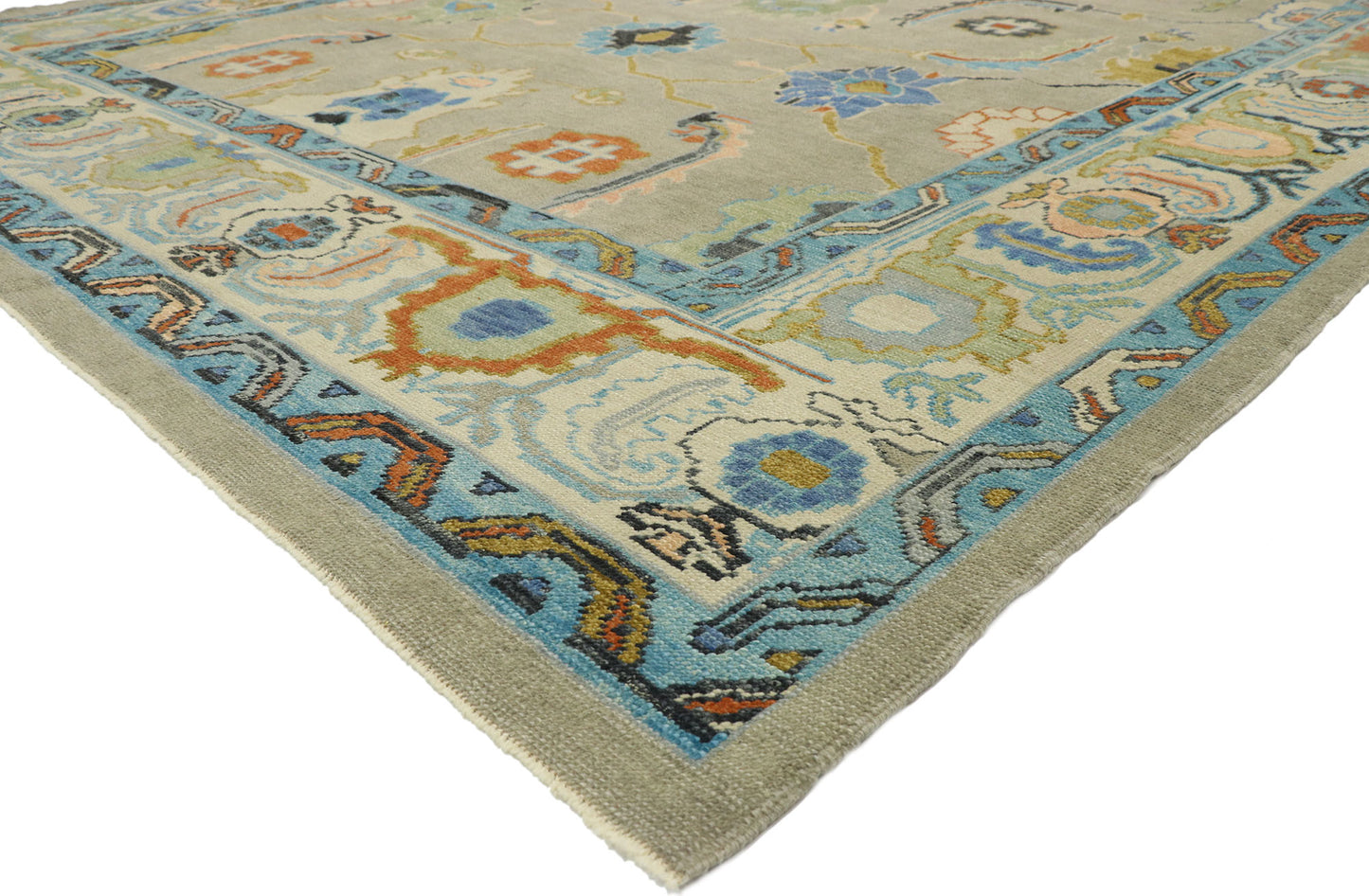10 x 13 Colorful Turkish Oushak Rug 52798