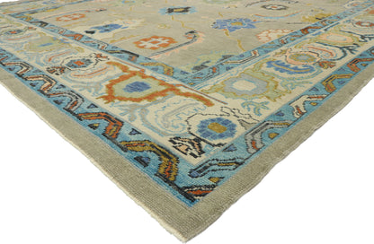 10 x 13 Colorful Turkish Oushak Rug 52798