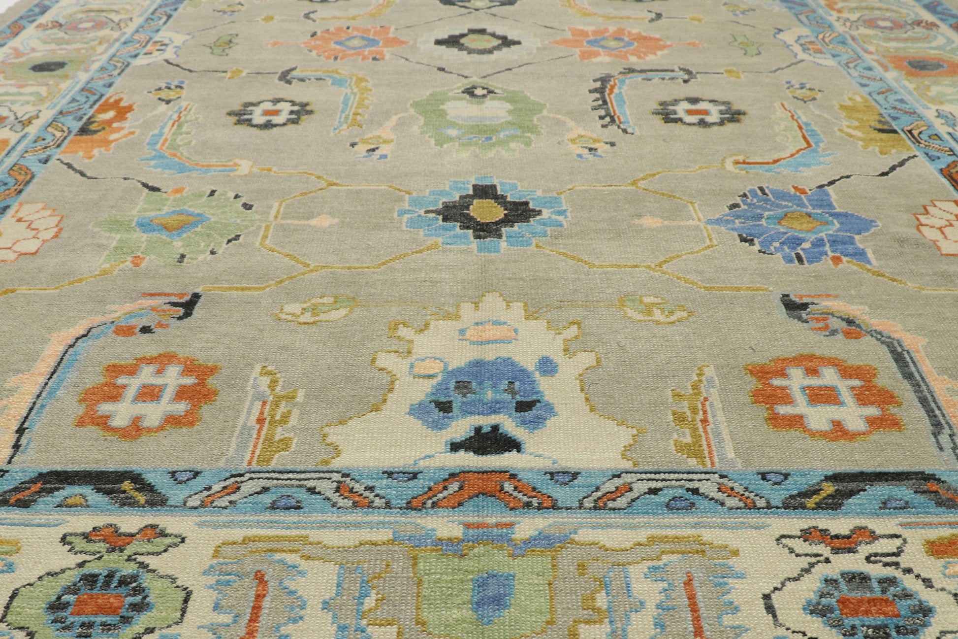 10 x 13 Colorful Turkish Oushak Rug 52798