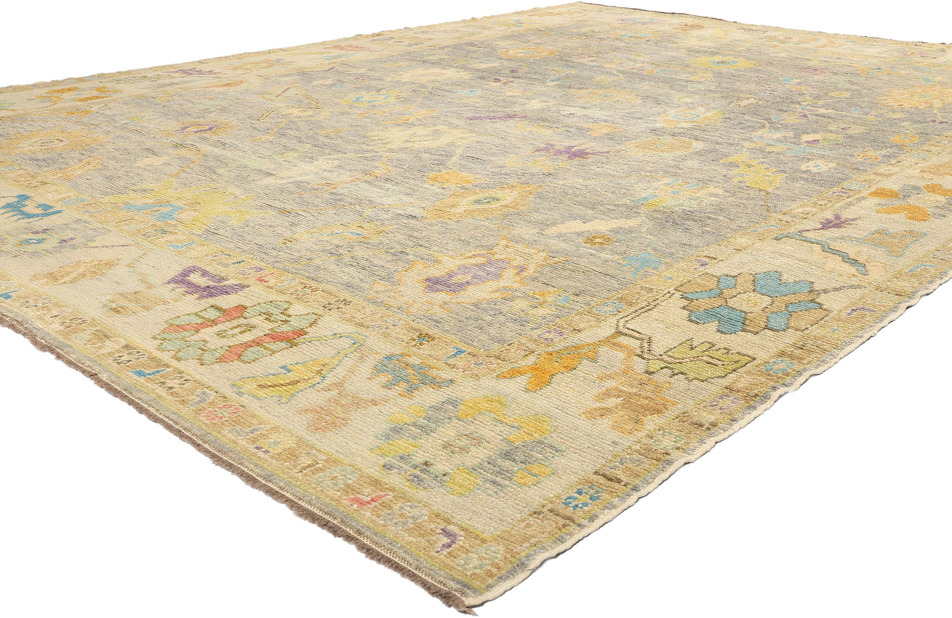 10 x 14 Colorful Turkish Oushak Rug 52530