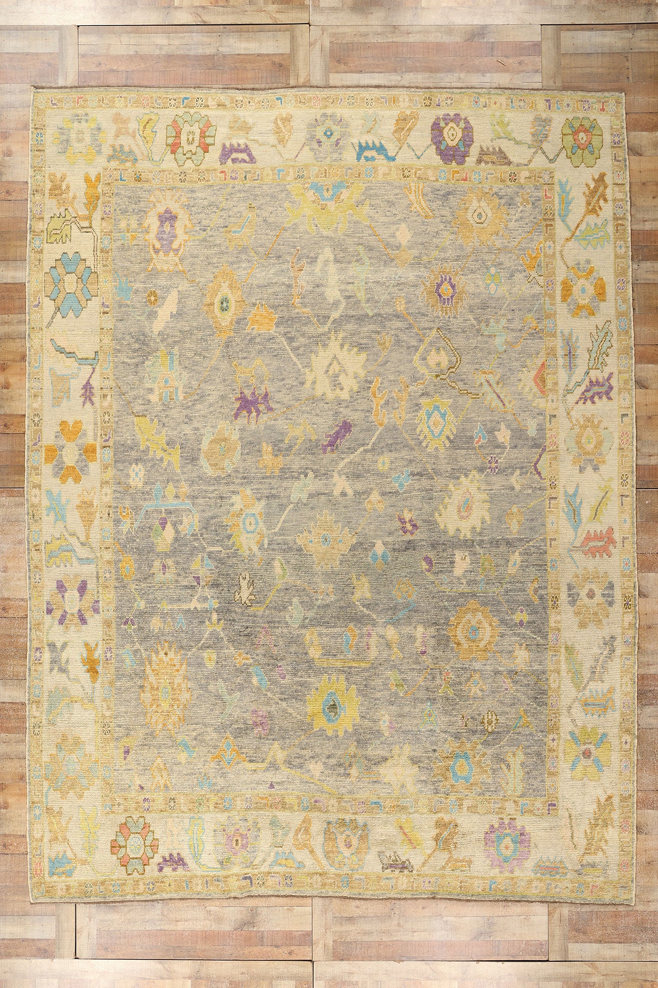 10 x 14 Colorful Turkish Oushak Rug 52530