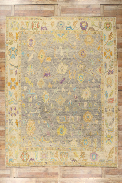 10 x 14 Colorful Turkish Oushak Rug 52530