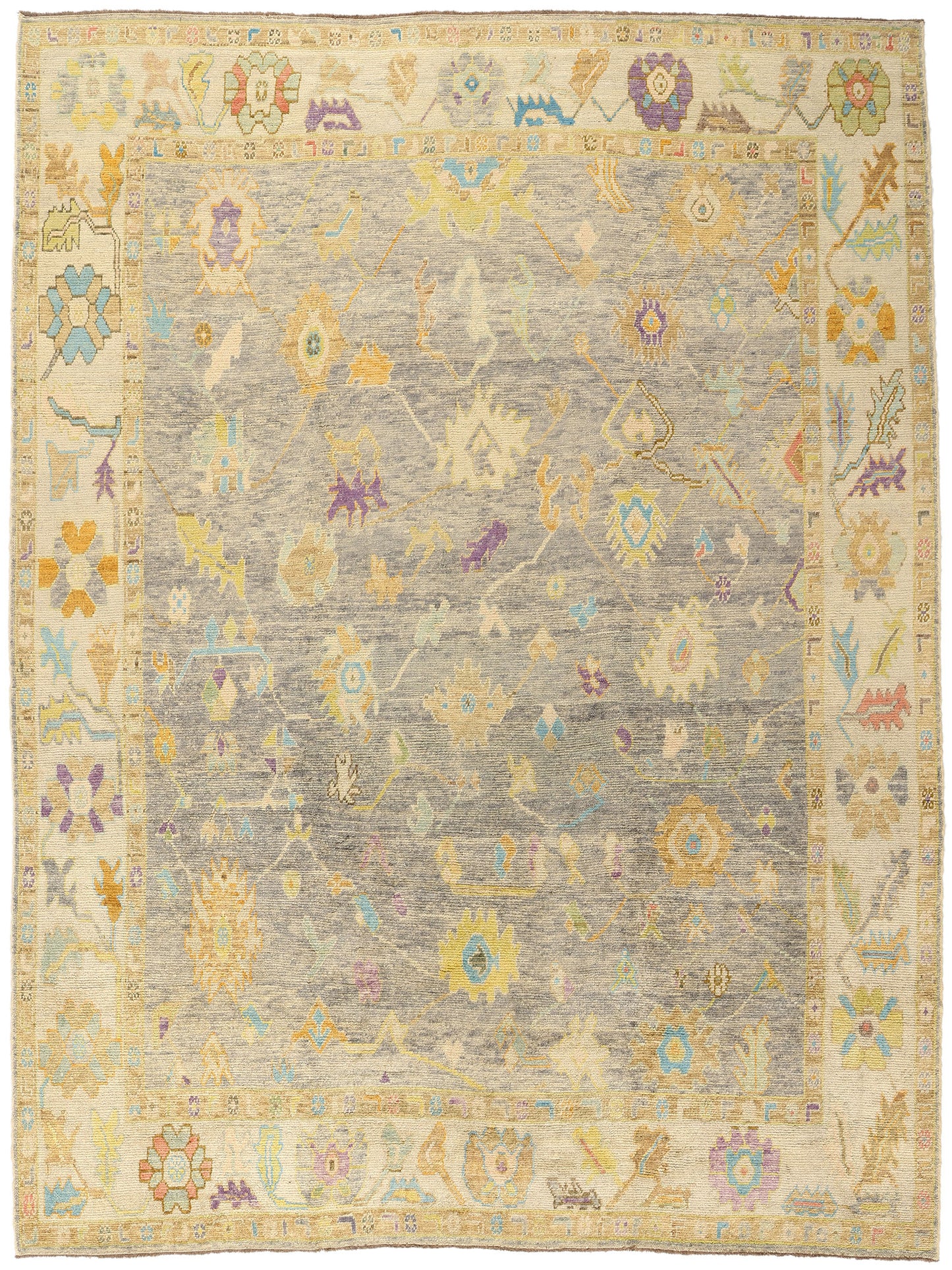 10 x 14 Colorful Turkish Oushak Rug 52530