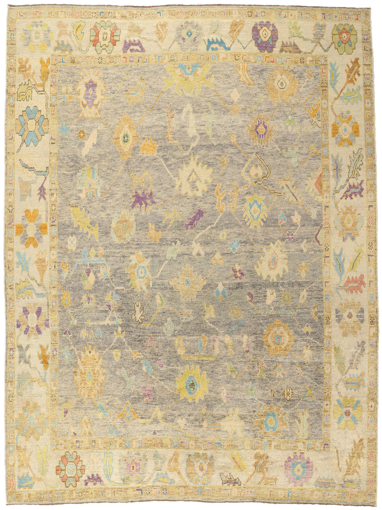 10 x 14 Colorful Turkish Oushak Rug 52530