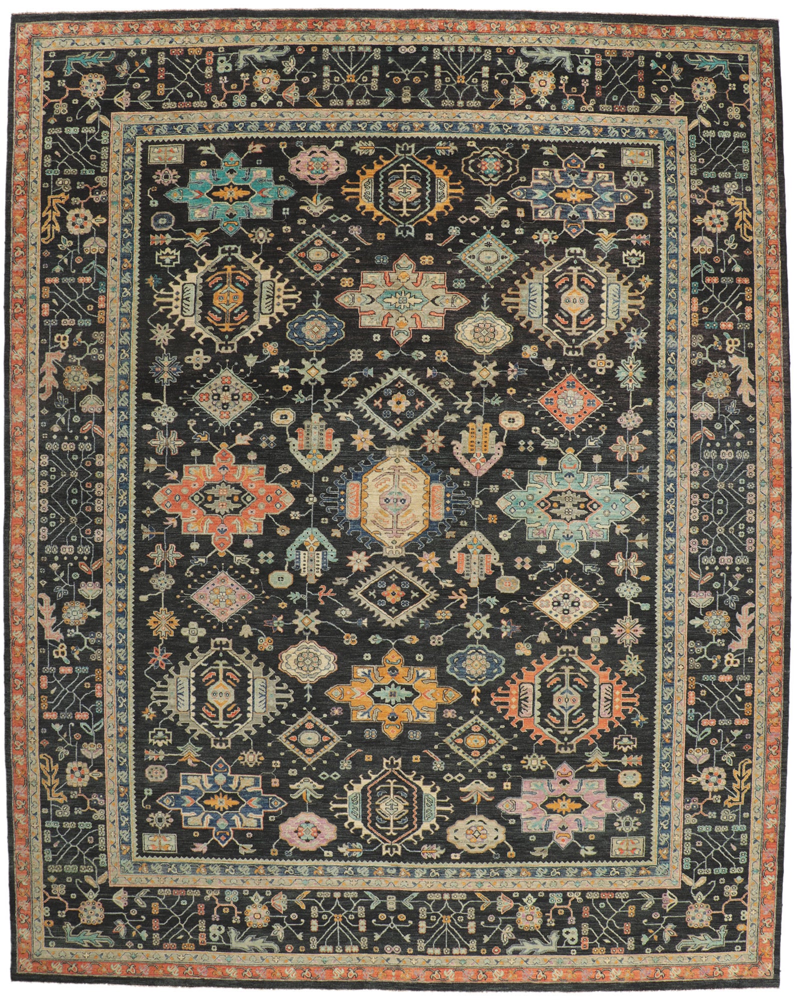 12 x 15 Colorful Oushak Rug 80938