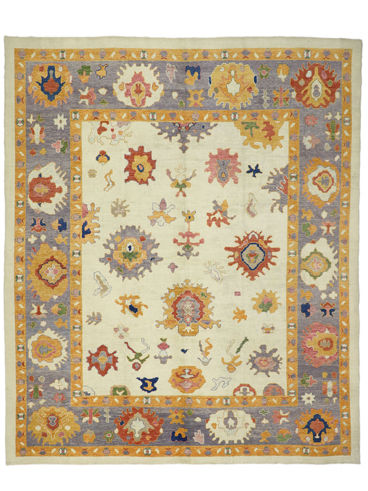 13 x 16 Colorful Turkish Oushak Rug 52379