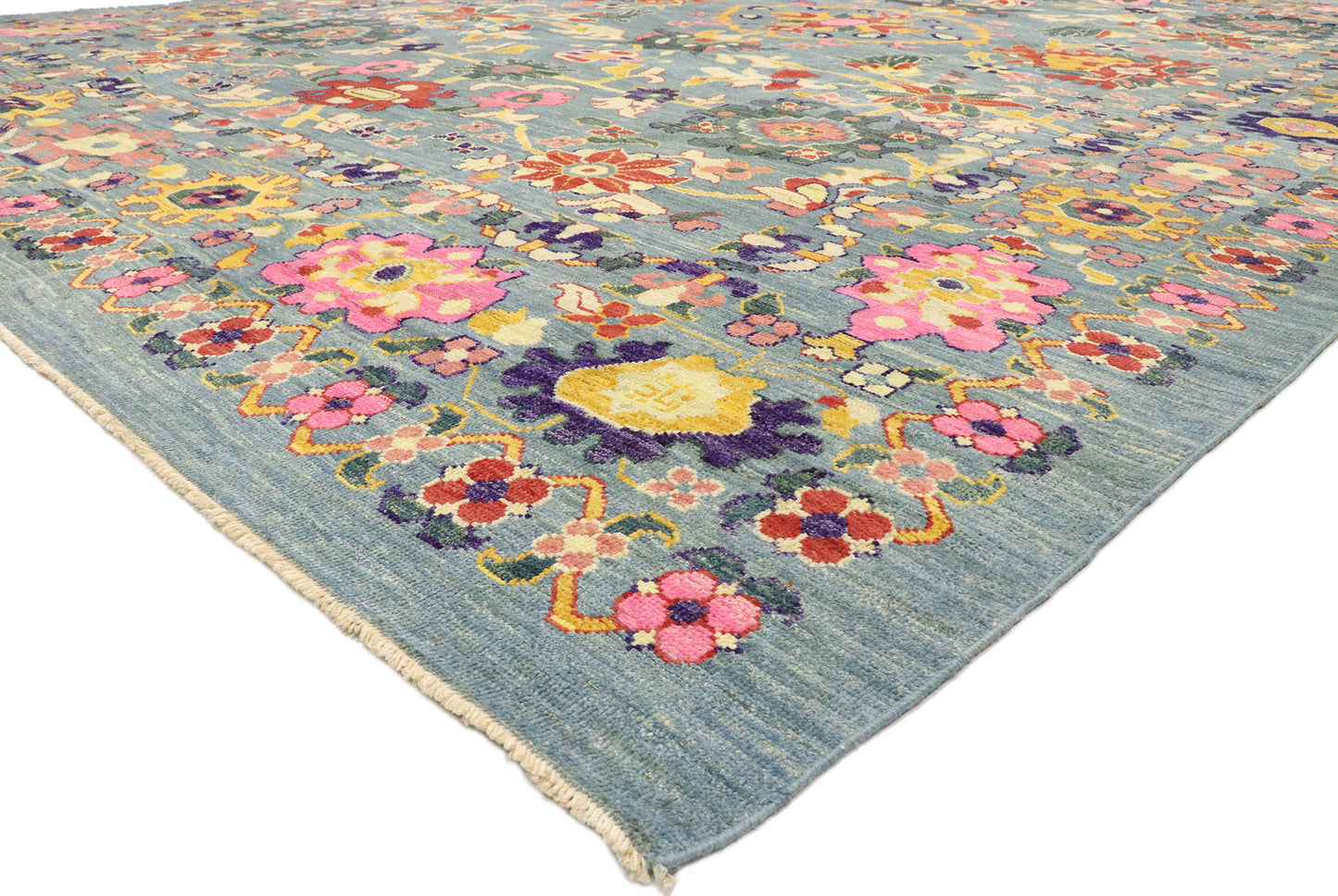 14 x 19 Colorful Turkish Oushak Rug 60751