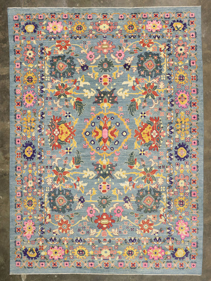 14 x 19 Colorful Turkish Oushak Rug 60751