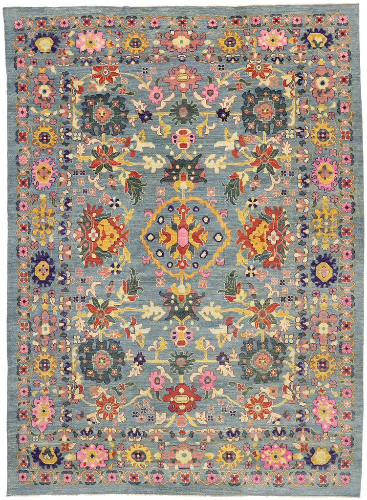 14 x 19 Colorful Turkish Oushak Rug 60751