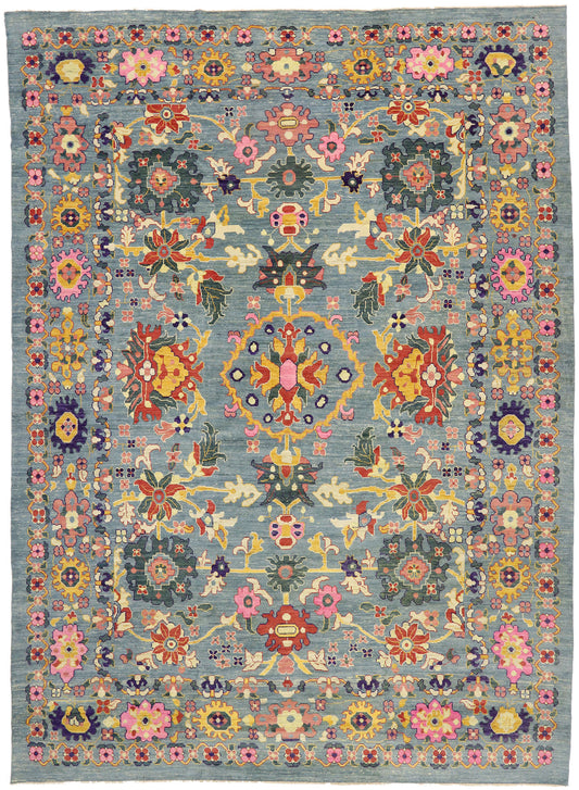 14 x 19 Colorful Turkish Oushak Rug 60751