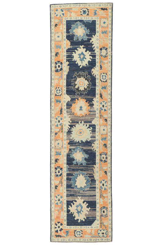 2 x 9 Colorful Oushak Runner 80830