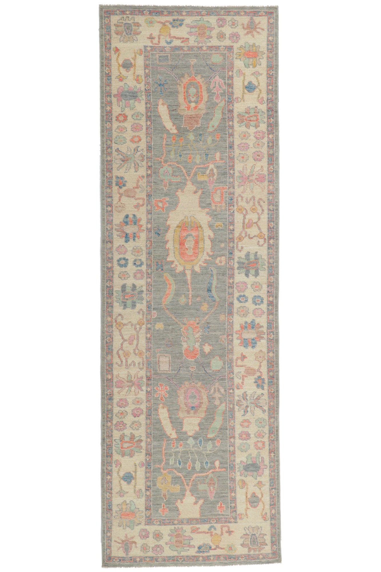 3 x 10 Colorful Oushak Runner 80869