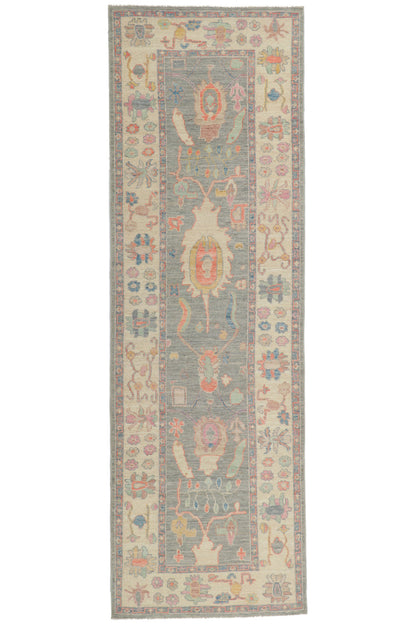 3 x 10 Colorful Oushak Runner 80869