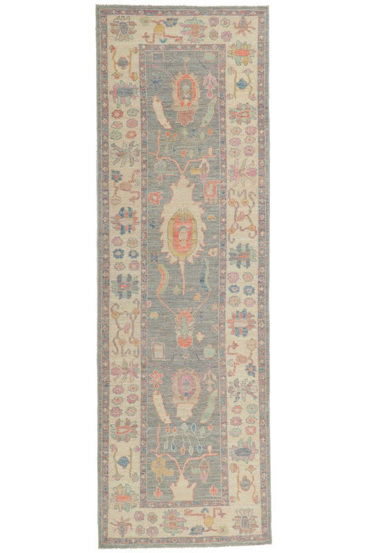 3 x 10 Colorful Oushak Runner 80869