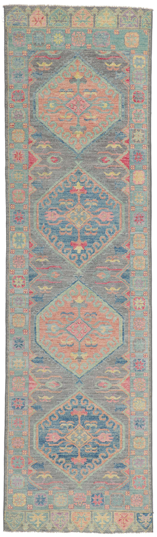 3 x 10 Colorful Oushak Runner 80863
