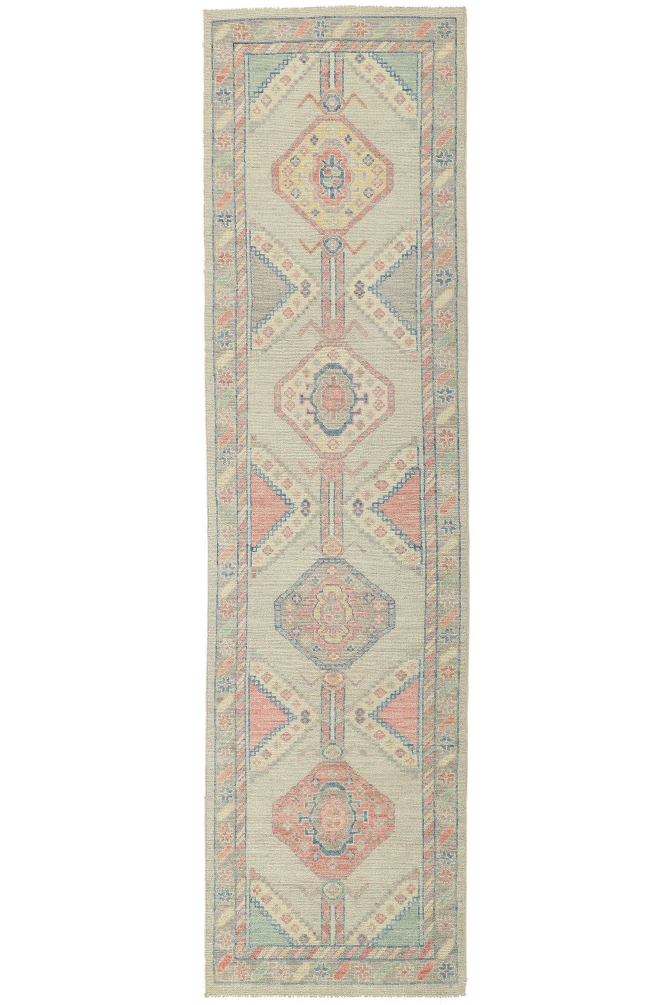 3 x 10 Colorful Oushak Runner 80831