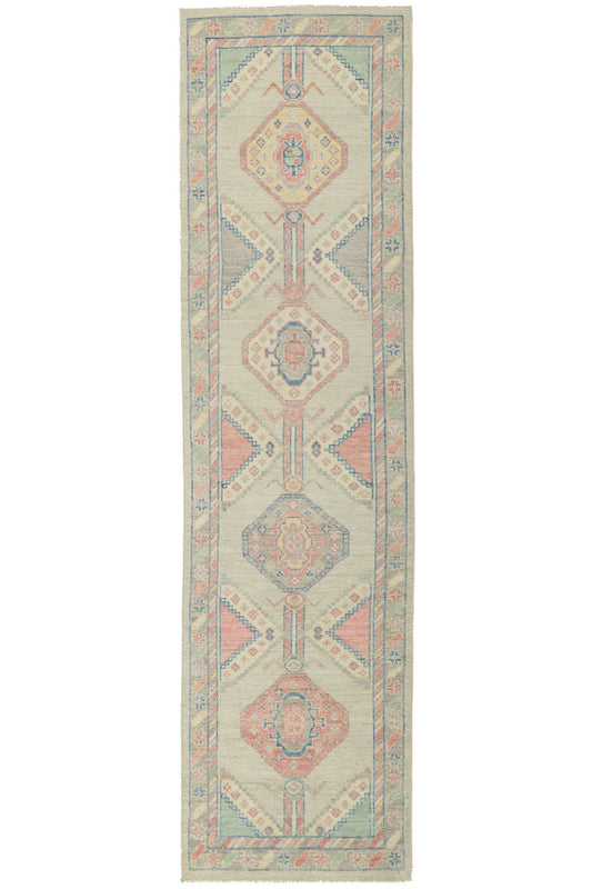 3 x 10 Colorful Oushak Runner 80831
