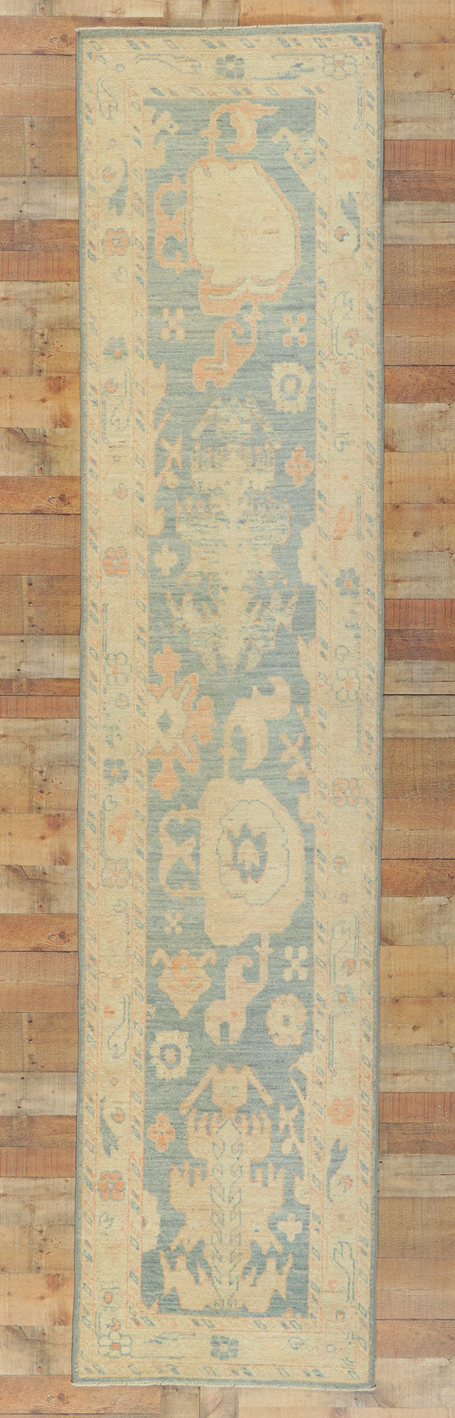 3 x 12 Colorful Oushak Runner 80842