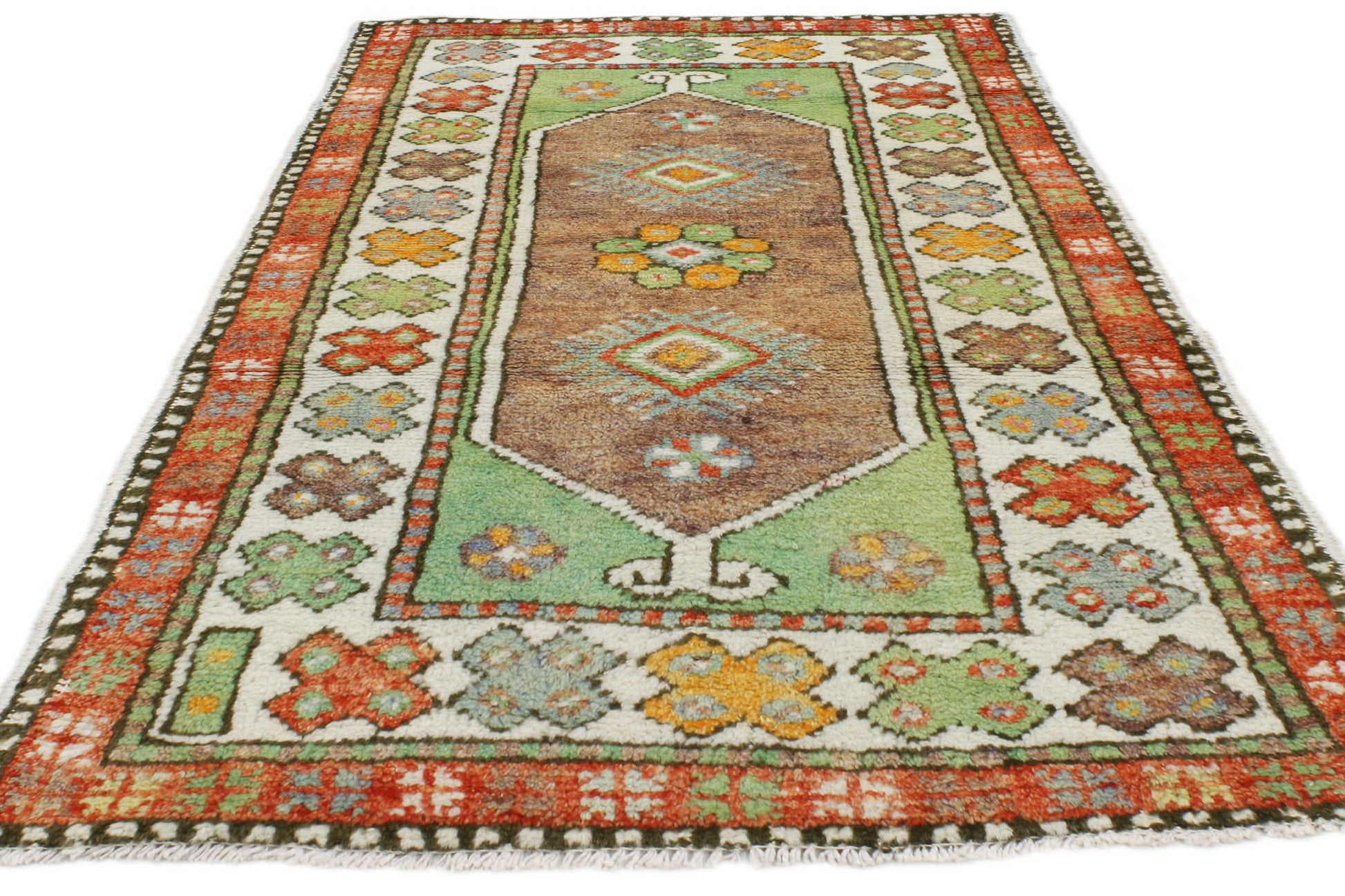 3 x 4 Vintage Turkish Oushak Rug 51766