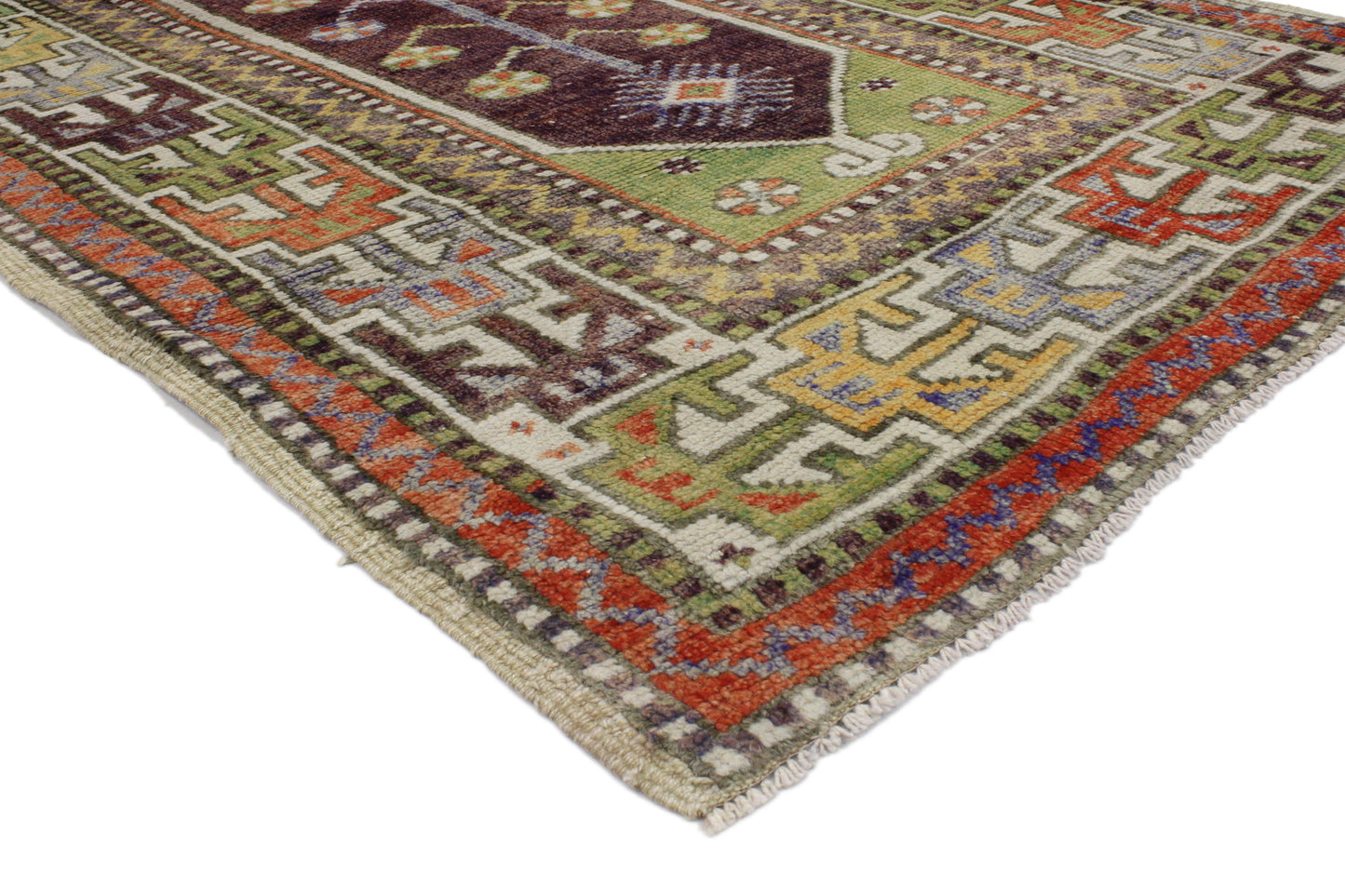 3 x 5 Colorful Vintage Turkish Oushak Rug 51742