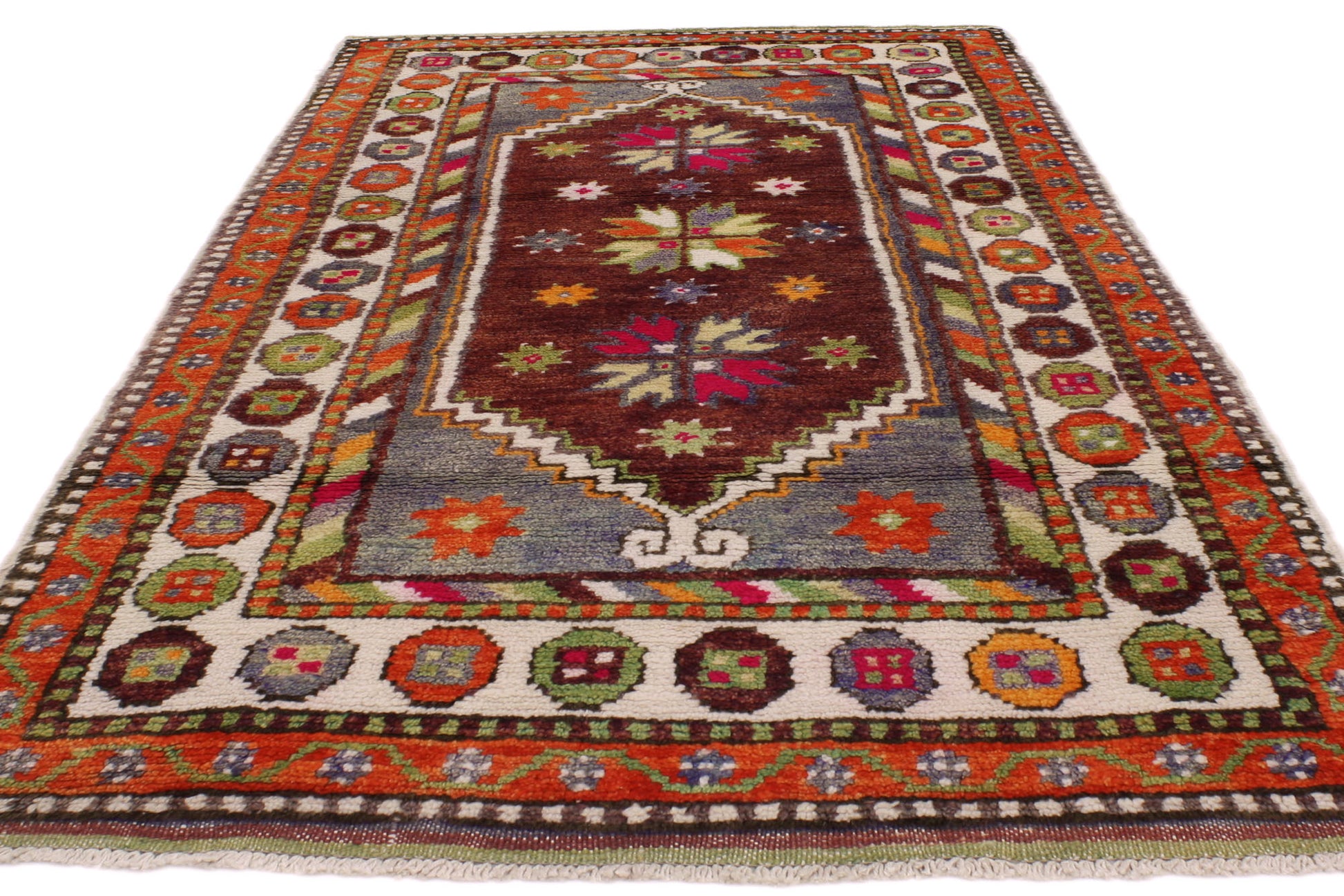 3 x 5 Vintage Turkish Oushak Rug 51768