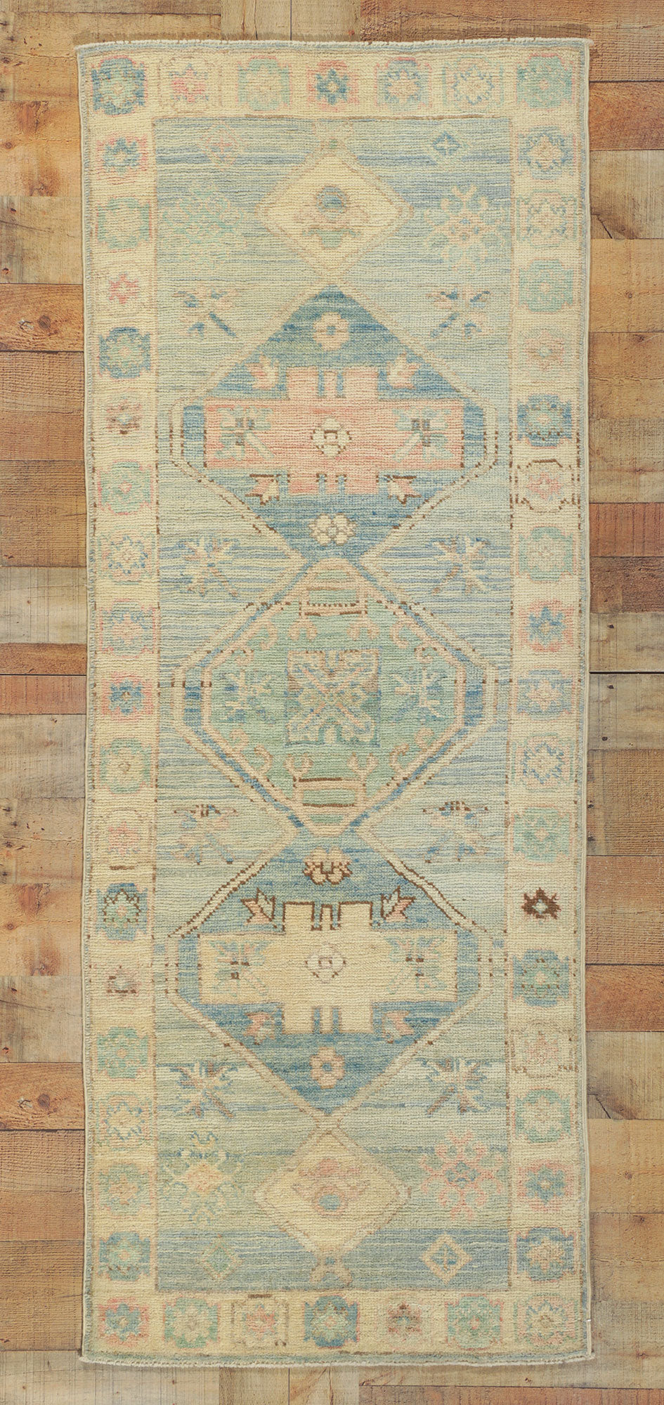 3 x 7 Colorful Oushak Runner 80825