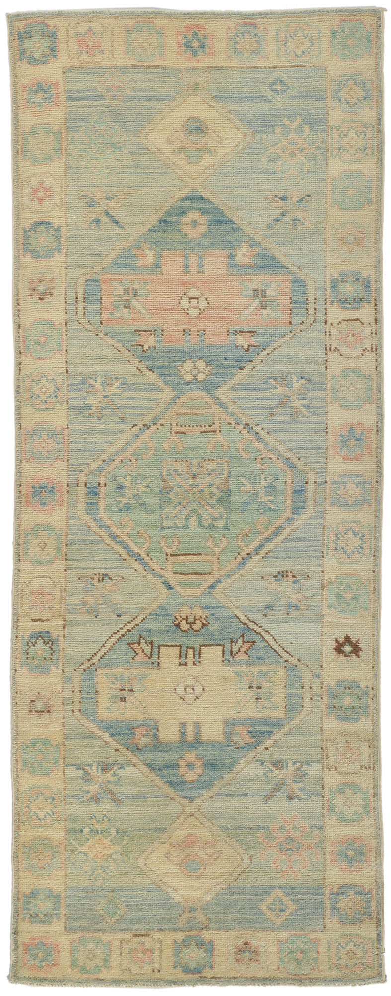 3 x 7 Colorful Oushak Runner 80825