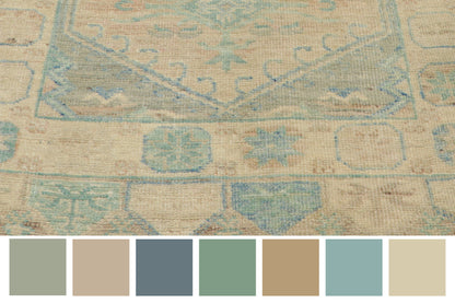 3 x 8 Colorful Oushak Runner 80827