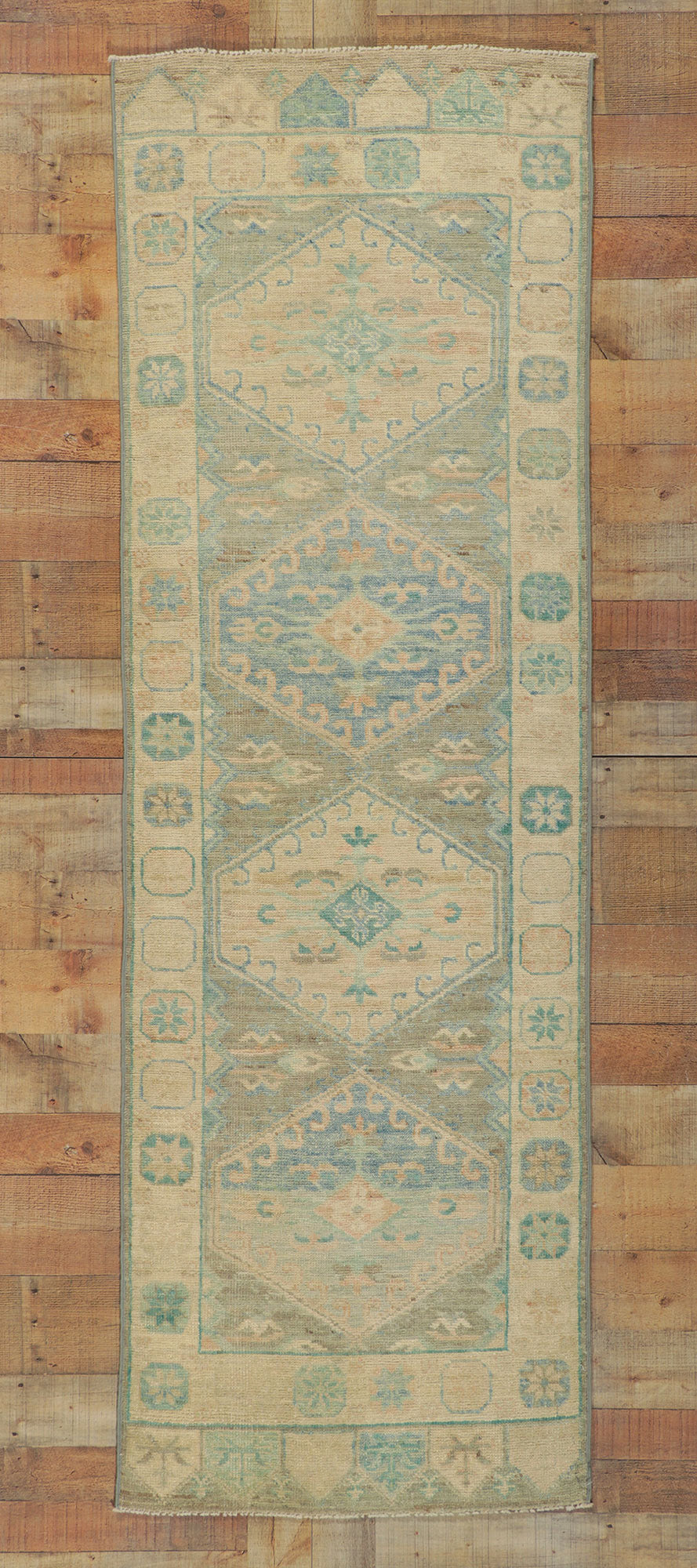 3 x 8 Colorful Oushak Runner 80827