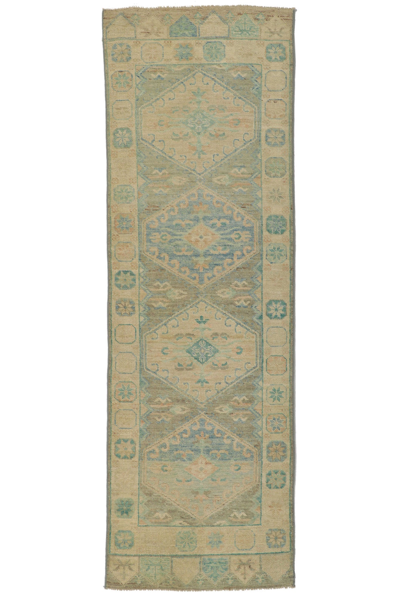3 x 8 Colorful Oushak Runner 80827