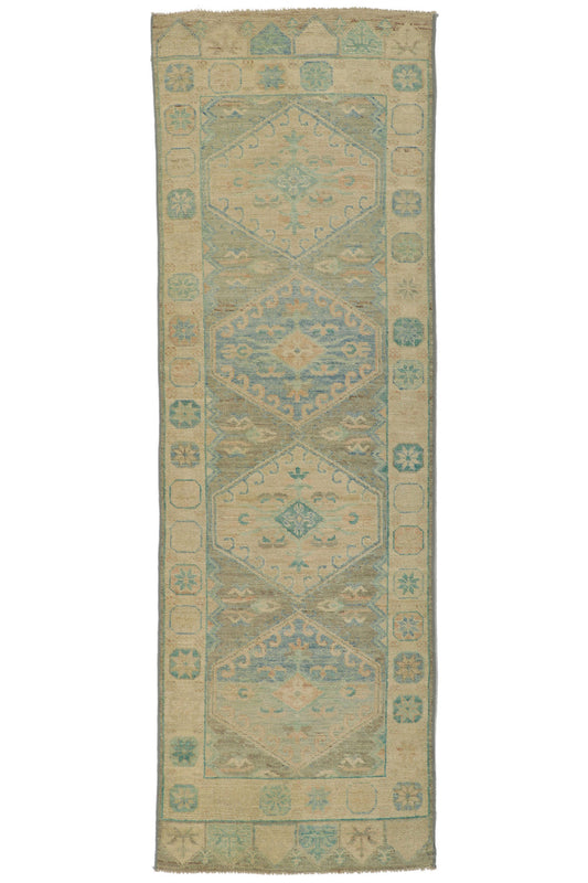 3 x 8 Colorful Oushak Runner 80827